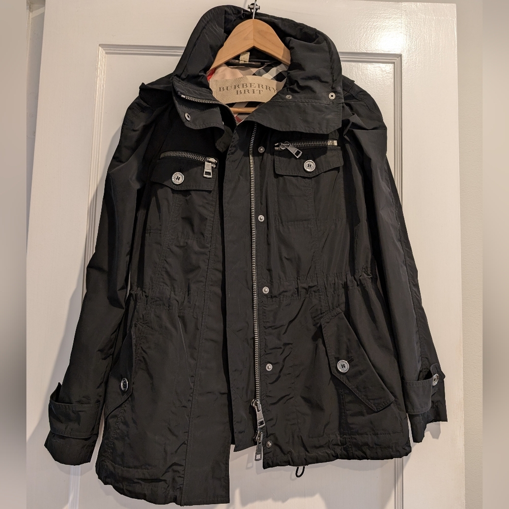 Burberry Black Rain Coat
